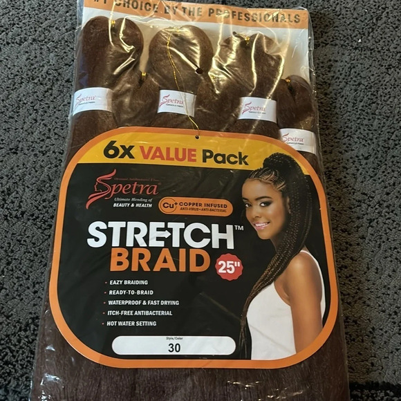 Quality stretch braiding hair extensions value pack 6 new color 30 - Picture 3 of 6